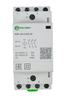 KM1.30.0.024.32 | Модульный контактор 3НО контакта 32А (~/= 24В AC/DC)