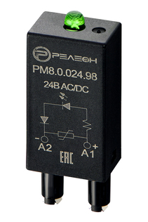 PM8.0.024.98 - Модуль индикации и защиты; LED + Варистор (24В AC/DC)