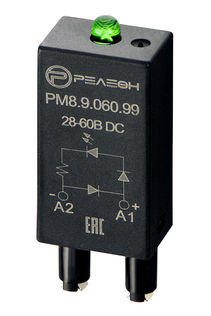 PM8.9.060.99 - Модуль индикации и защиты; LED + Диод (+ A1) ( 28-60В DC)