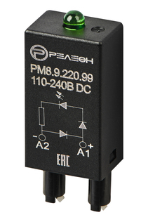 PM8.9.220.99 - Модуль индикации и защиты; LED + Диод (+ A1) (110В/240В DC)