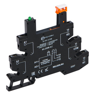 S1.01.3.230 - Розетка для реле с винтовыми зажимами; 8А (~ 230В AC) подавление утечки тока