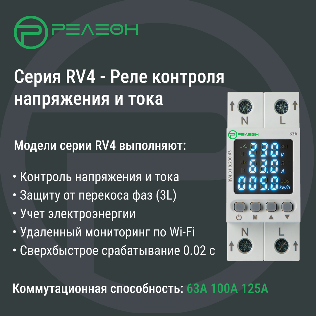 Серия RV4 - защита и мониторинг вашего электрооборудования